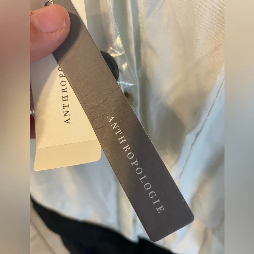 Anthropologie Women's White And Black  Buttondown Shirt Dress NWT! - Picture 5 of 9